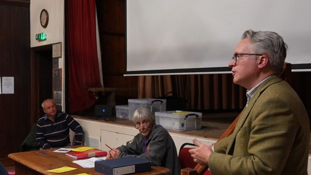 Havard Hughes, Brechfa Resident Mari Mitchell, Pumsaint Resident Eifion Evans